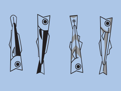 Fishes branding fish illustration illustrator seafood vector