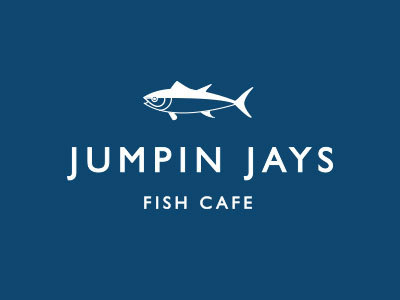 JJ's logo brand branding cafe fish identity jumpin jays logo new hampshire nh portsmouth restaurant seafood