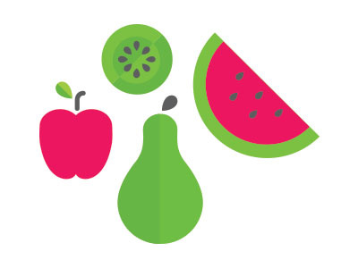 Fruits apple fruit illustrator kiwi pear sketch vector watermelon