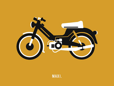 HAM x Toboggan Moped Series Sketch 1 design illustration maxi moped poster puch vector