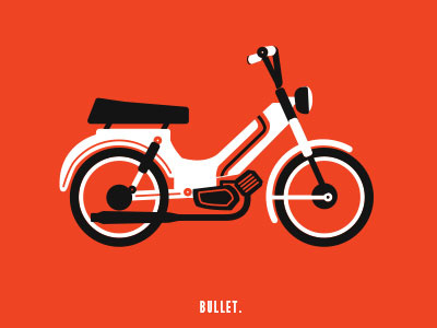 Tomos Bullet bullet illustration moped scooter tomos vector vintage