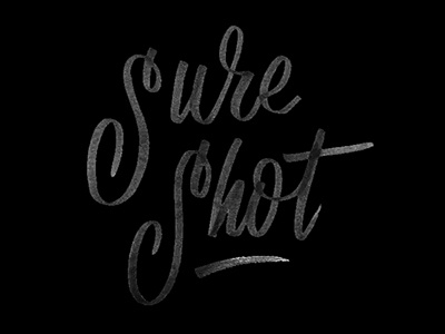 Sure Shot drawn hand handmade rendered script sketch sketchbook type