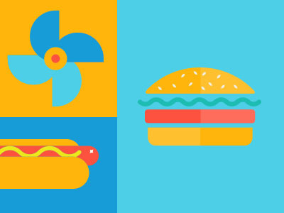 Summer, summer, summer time! cheeseburger design hamburger hot dog illustration menu vector