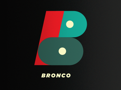 Bronco b bronco dropcap letter logo mark type warmup