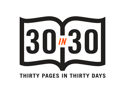 30 pages in 30 days art book festival logo minimal new hampshire theatre thick writing