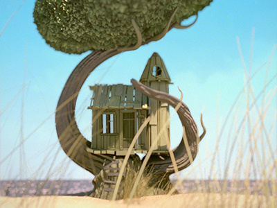 Plankhouse 3d atmosphere house maya nuke photoshop plank sea tree