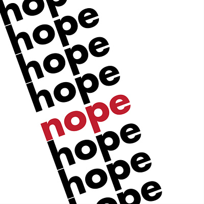 Hope Nope 02 design flat graphic graphicdesign grid icon illustrator logo minimal type typography vector