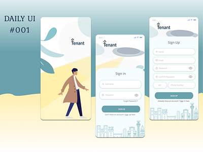 #Daily UI [001] app daily ui dailyui dailyui 001 dailyui001 dailyuichallenge design sign up tenant ui ux