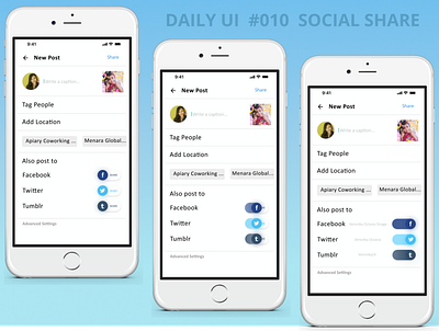 Daily UI 010 Social Share daily 100 challenge daily ui daily010 dailyui design instagram post social media social share