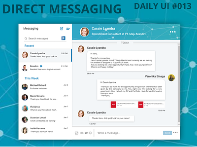 Daily UI 013 Direct Messaging daily 100 challenge daily ui daily013 dailyui design direct messaging ui ux