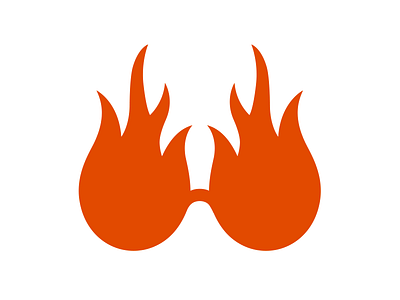 Feminist Society Logo bra burning feminist logo