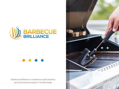 Barbecue Brilliance Logo barbecue brand brand designer branding business clean cleaning cleaning services company grill identity logo logo design logo designer modern professional professional logo services simple unique