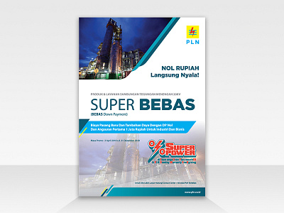 PLN Super Bebas Flyer brand brand designer brand identity brand identity designer branding brochure clean company corporate corporation electrician company flyer flyer design identity print print design print designer professional professional flyer simple