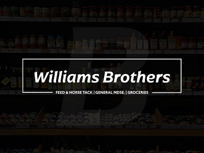 Williams Brothers brand branding dribbbleweeklywarmup identity logo logos minimalist