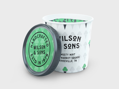 Musty Mint Ice Cream branding branding design business company company logo cup dribbbleweeklywarmup ice cream mint mint green old school packaging typography vector
