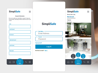 SimpliSafe Mobile App Design interface minimalist mobile mobile app mobile app design mobile apps mobile apps design mobile design mobile ui ui ui ux design uidesign uiux ux