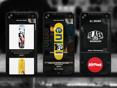 Skateboard Shop Deck Selector - Mobile Version