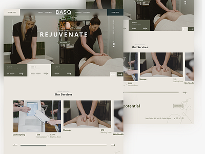 BASQ Spa Website Design design ui ux website website design