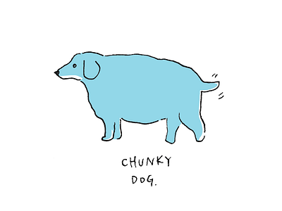 Chunky Dog. dog hand drawn illustration