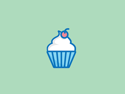 Make great cupcakes cherry cupcake cute icon illustration vector