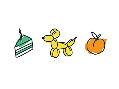 Color outside the lines balloon animal cake color coloring book green illustration opentable orange peach vector yellow