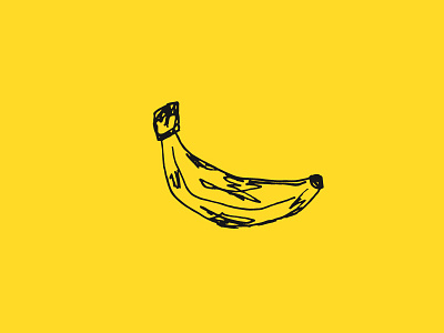 Bananer banana doodle illustration sketch yellow