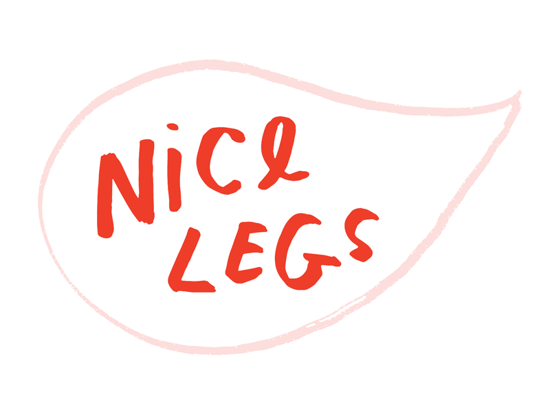 Nice Legs gif hand drawn lettering motion pink red type