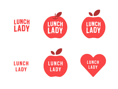 Lunch Lady apple branding heart identity lady logo lunch red vector