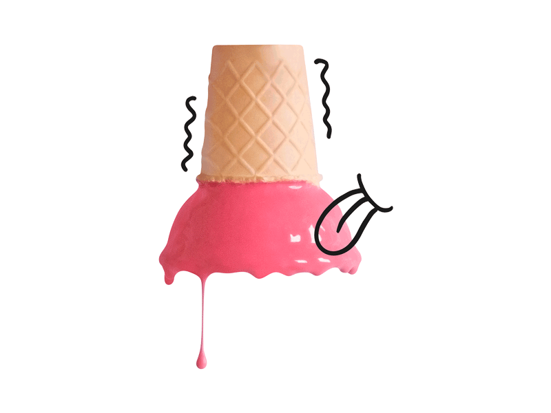Ice Cream Cone cone conference cream design gif ice ice cream lick magenta motion