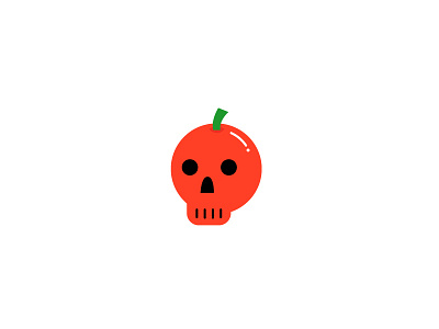 Candy Apple Skull apple candy halloween illustration red skull vector