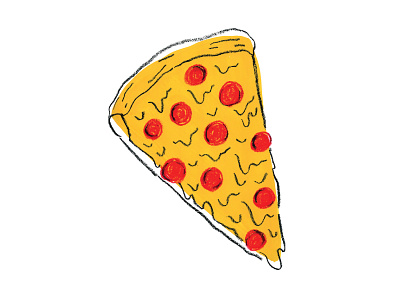 Pizza Playoff drawing handdrawn illustration pepperoni pizza red yellow