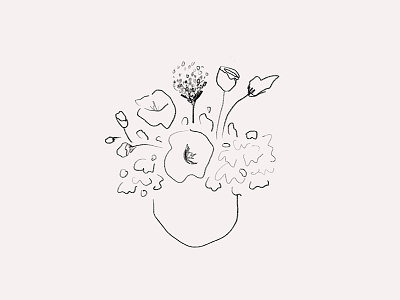 Bouquet Sketch bouquet drawing flowers sketch vase