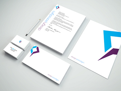 Branding Design for Design Paradigm branding branding and identity brochure business business branding business card design envelope design graphic deisgn logo print print ad print design stationary typography