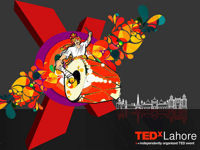 TEDxLahore backdrop design digital art graphic design graphic art illustration stage design tedx vector