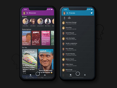 Snapchat Dark design app app design avatars clean design flat interaction interface like login page mobile snapchat social ui ui designer user experience user interface ux ux designer web