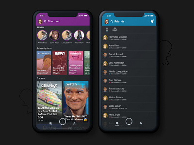 Snapchat Dark design