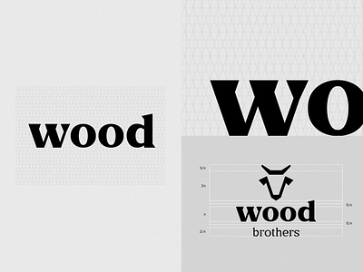 Grid Logo System - Wood Brothers brand brand design branding design design system graphic design grid grid design logo logotype skech type typography visual identity wordmark