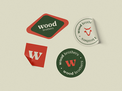 Stickers Design - Logotype brand branding brothers design logo logotype mockup sticker sticker design type typography visual identity wood wordmark