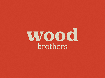 Logotype - Wood Brothers barbecue brand brand design branding design graphic design logo logo design logotype orange orange logo visual identity w logo wood wooden