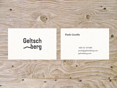 Geltschberg business card bohemia branding czechia logo typography