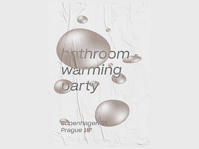 bathroom-warming party drop poster typography