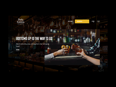Concept for a Cuban bar website bar barman brand drinks layout typography web website