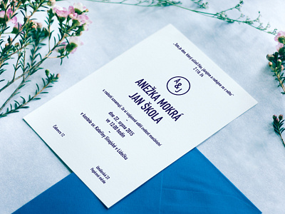 wedding invitation for Anežka and Jan