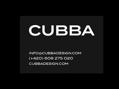 Business card CUBBA business card logo print typography