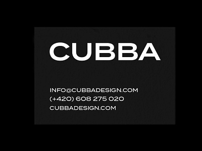 Business card CUBBA business card logo print typography