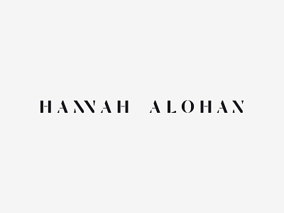 Hannah Alohan - Logotype logo logotype