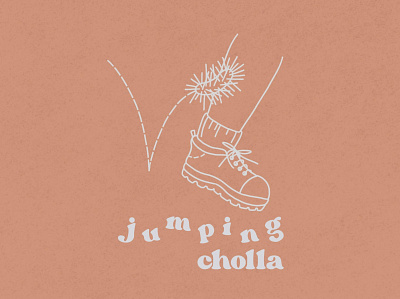 Jumping Cholla drawing illustration