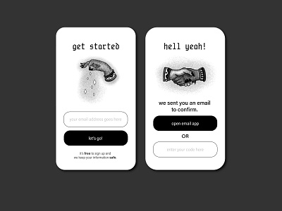 Sign Up dailyui design hands handshake signup ui