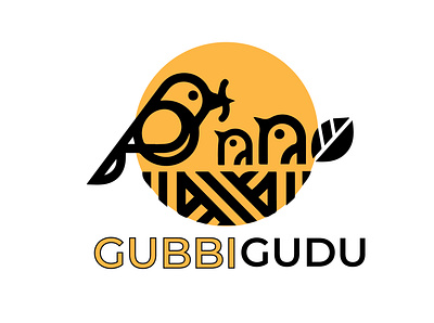 A Logo for GUBBI GUDU (Sparrow Nest) branding design logo logo 2d logosketch nest nested nesting nesting doll nestlogo sparrow sparrowlogo vector art