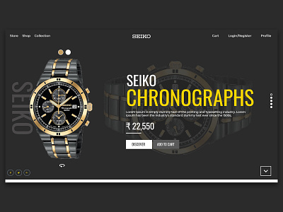 UI Design - Wrist Watch Landing Page